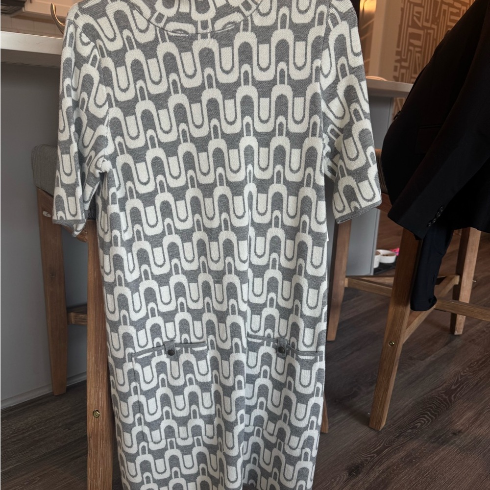 Anthropologie grey and white dress. New with tags.